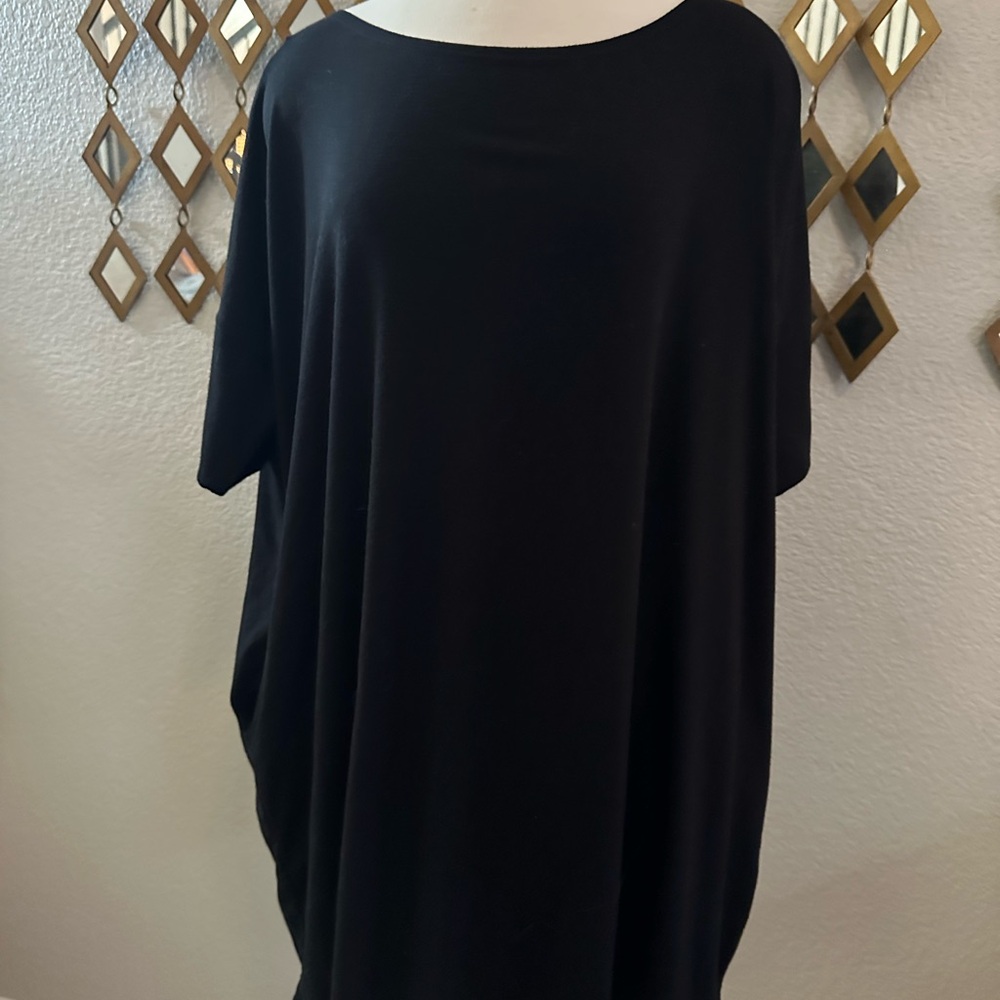 Zenana Premium Black Dolman Sleeve Dress W/Pockets